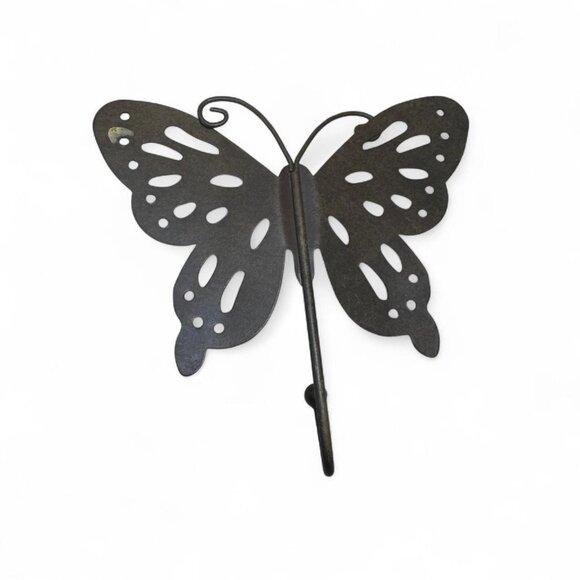 3 Metal Butterfly Decorative Wall Hooks - Picture 5 of 7